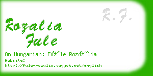 rozalia fule business card